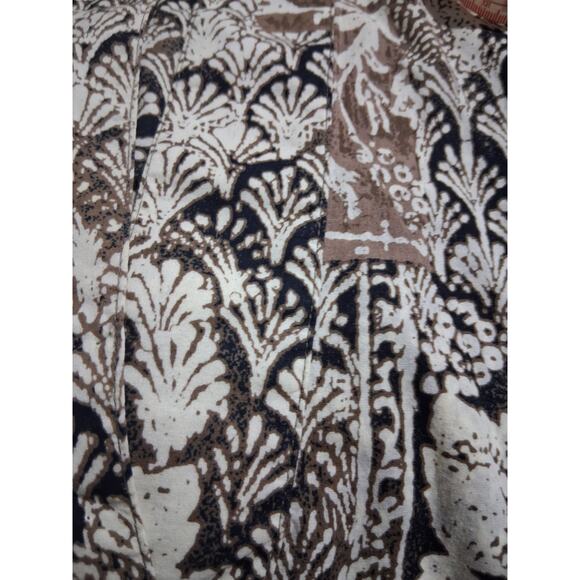 Sigrid Olsen Quiet Luxury Women's Large Bohemian ¾ Sleeve Preppy Old Money Top - Picture 12 of 13